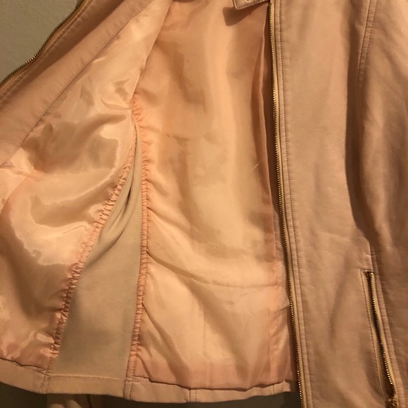 Calvin Klein Leather Pink Jacket - Picture 4 of 6